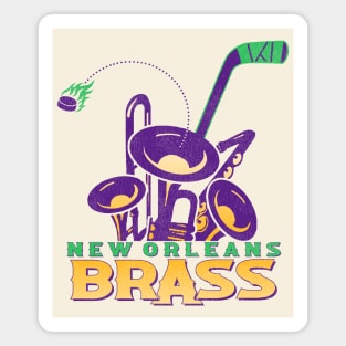 Defunct New Orleans Brass Hockey Team Magnet